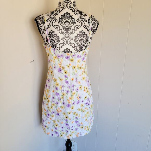 Zara Floral Print Faux Milkmaid Mini Sundress - Picture 3 of 4